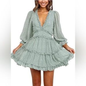 Women's Floral Ruffle Detail Mini Dress | Worn once | Good as new